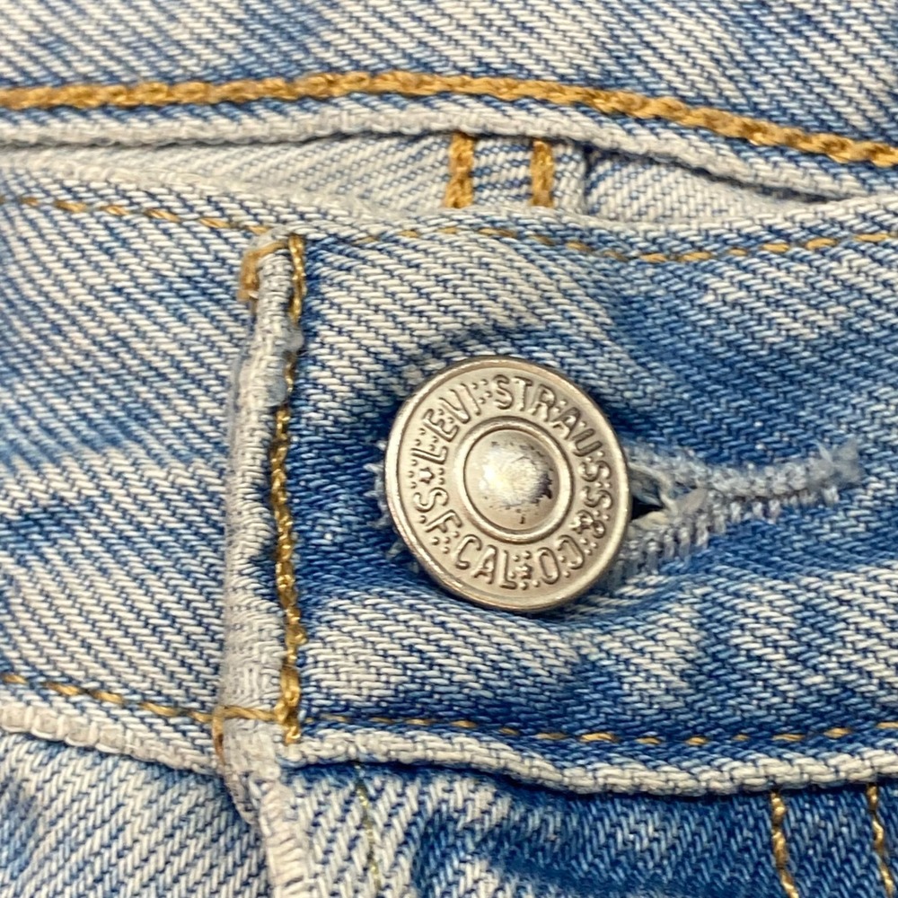 Levi 501 Original Fit Jeans Sz 29 Mens Light Blue Grunge Distressed Button Fly - Picture 3 of 13